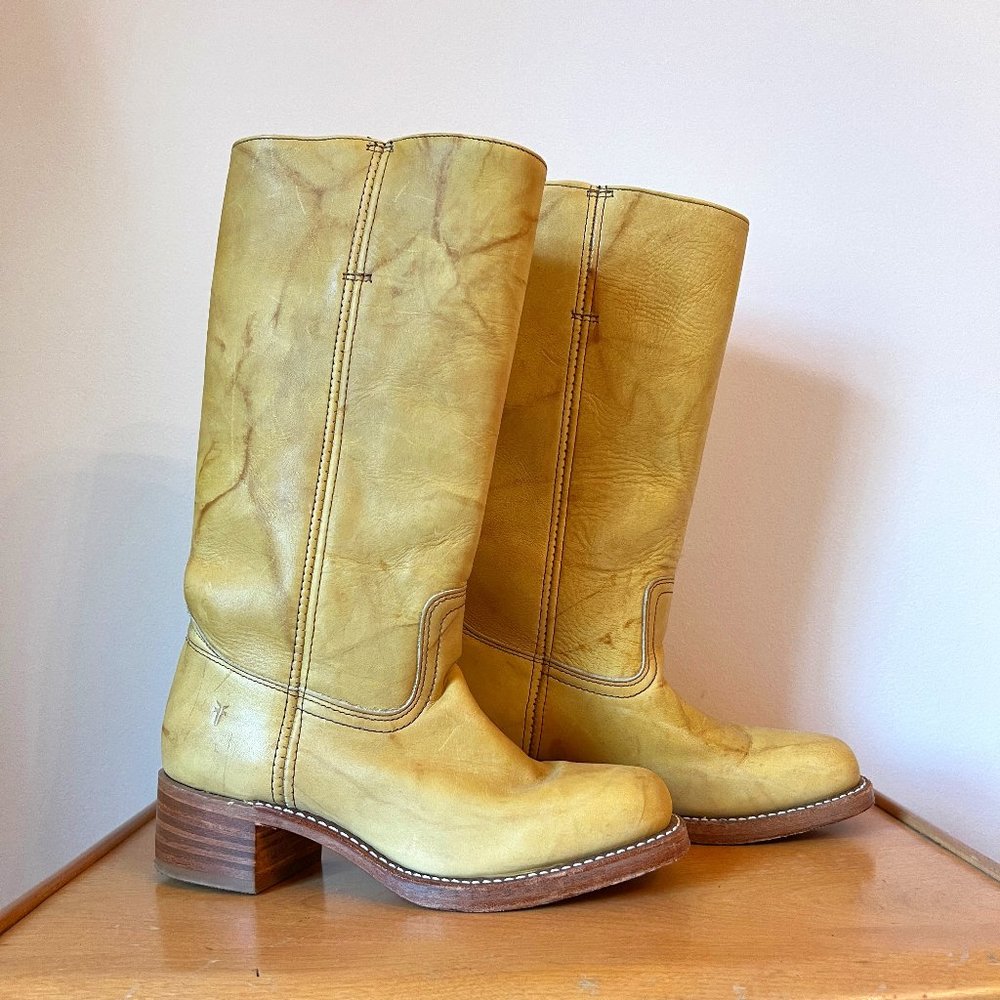 FRYE Campus 14L Banana Leather Women's Boots